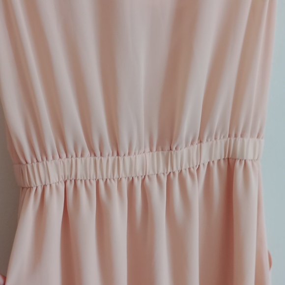 Vintage Peach Chiffon Summer Dress - Picture 8 of 10